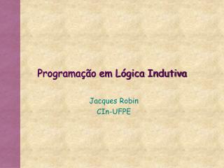 Programação em Lógica Indutiva