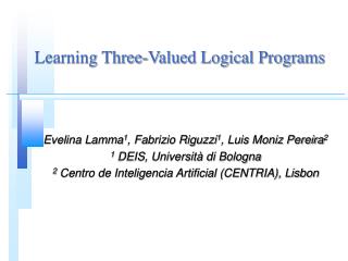 Learning Three-Valued Logical Programs