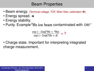 Beam Properties