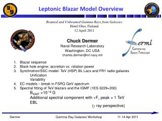 Leptonic Blazar Model Overview