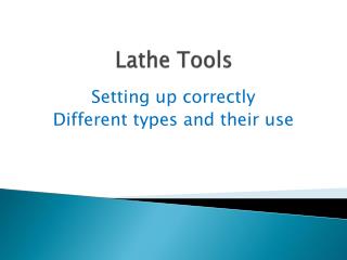Lathe Tools
