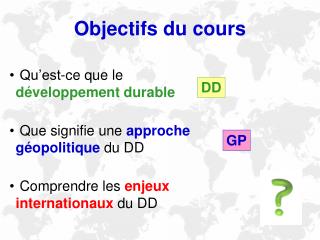 Objectifs du cours