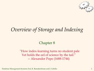 Overview of Storage and Indexing