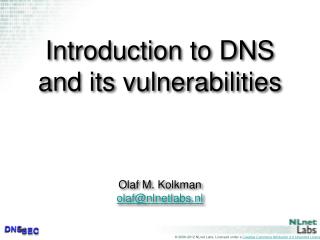 Introduction to DNS and its vulnerabilities