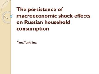 The persistence of macroeconomic shock effects on Russian household consumption