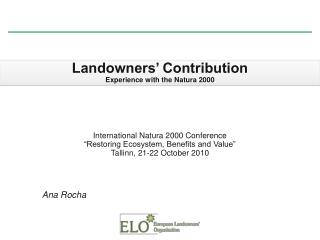 Landowners’ Contribution Experience with the Natura 2000