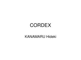 CORDEX