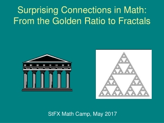 Surprising Connections in Math: From the Golden Ratio to Fractals