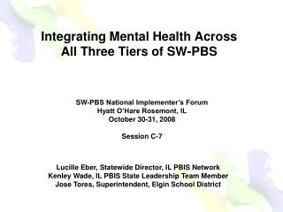 Integrating Mental Health Across All Three Tiers of SW-PBS