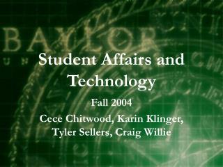 Student Affairs and Technology