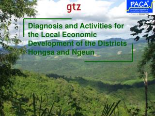 Diagnosis and Activities for the Local Economic Development of the Districts Hongsa and Ngeun