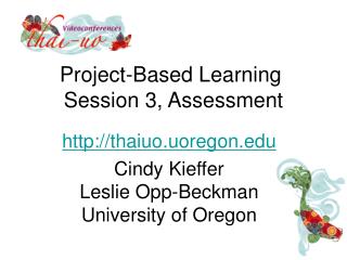 Project-Based Learning Session 3, Assessment