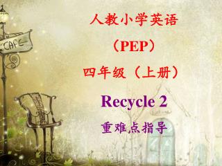人教小学英语 （ PEP ） 四年级（上册） Recycle 2 重难点指导