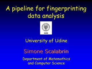 A pipeline for fingerprinting data analysis