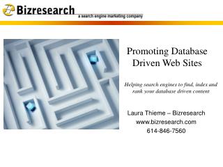 Promoting Database Driven Web Sites