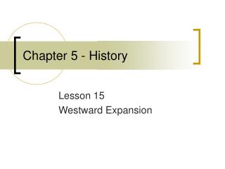 Chapter 5 - History