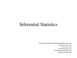 Inferential Statistics