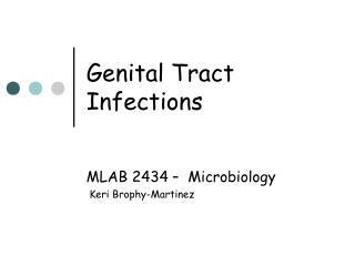 Genital Tract Infections