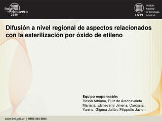 Difusión a nivel regional de aspectos relacionados con la esterilización por óxido de etileno