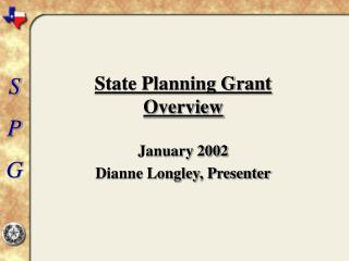 State Planning Grant Overview