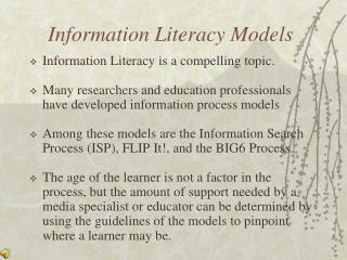 Information Literacy Models