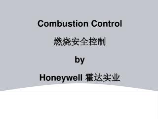 Combustion Control 燃烧安全控制 by Honeywell 霍达实业