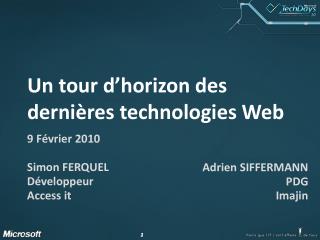 Un tour d’horizon des dernières technologies Web