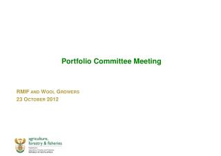 Portfolio Committee Meeting