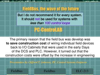 FieldBus, the wave of the future