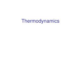 Thermodynamics