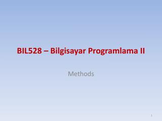 BIL528 – Bilgisayar Programlama II