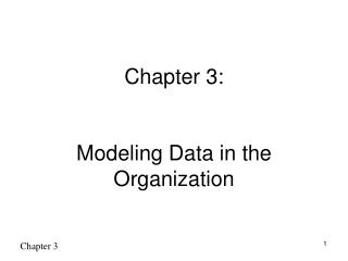 Chapter 3: Modeling Data in the Organization