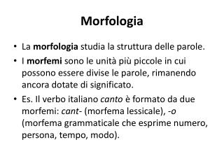 Morfologia