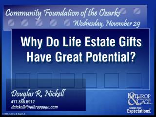 Community Foundation of the Ozarks  Wednesday, November 29