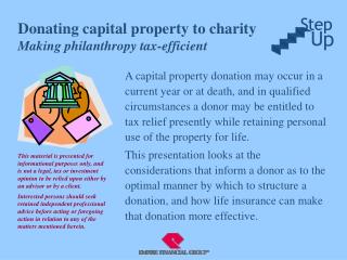 Donating capital property to charity Making philanthropy tax-efficient