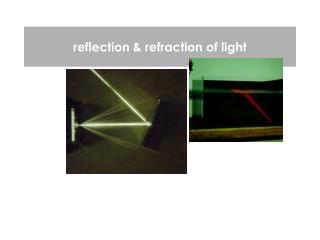 reflection &amp; refraction of light