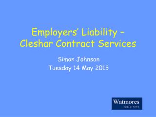 Employers’ Liability – Cleshar Contract Services