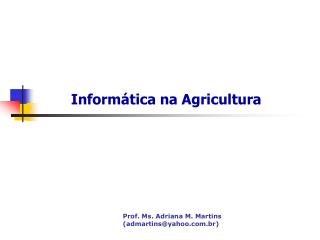 Informática na Agricultura