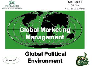 Global Marketing Management Global Political Environment