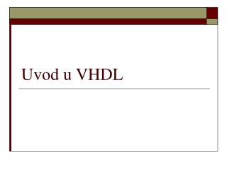 Uvod u VHDL