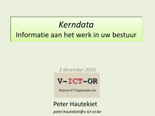 Kerndata Informatie aan het werk in uw bestuur