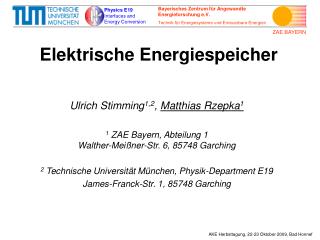 Elektrische Energiespeicher