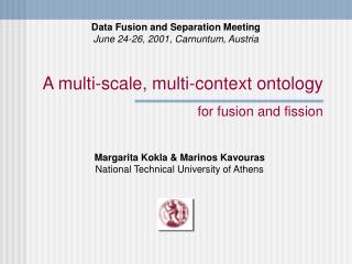 A multi-scale, multi-context ontology for fusion and fission
