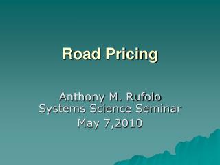 Road Pricing