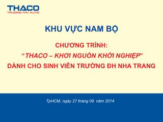 KHU VỰC NAM BỘ