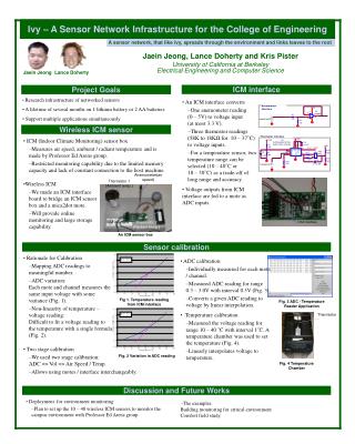 Ivy – A Sensor Network Infrastructure for the College of Engineering