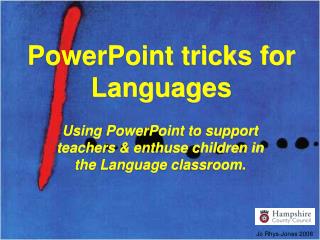 PowerPoint tricks for Languages