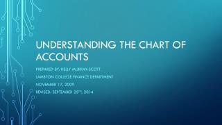 Understanding the chart of accounts