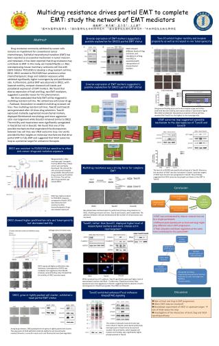 Multidrug resistance drives partial EMT to complete EMT: study the network of EMT mediators