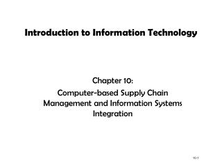 Introduction to Information Technology